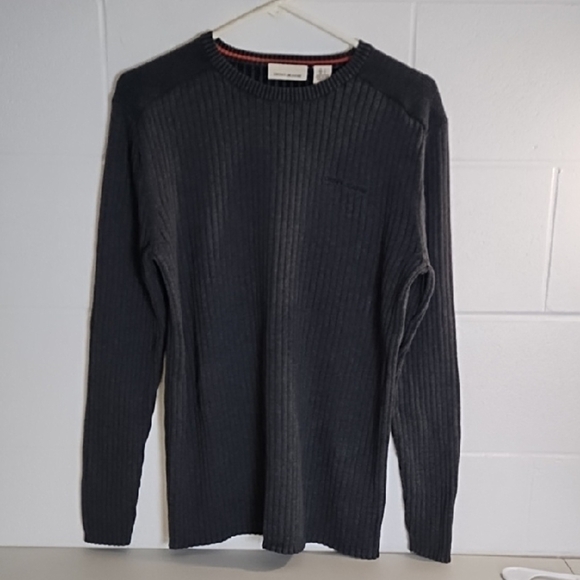 Crewneck 100% Cotton Ribbed Sweater Body Con - Picture 11 of 11
